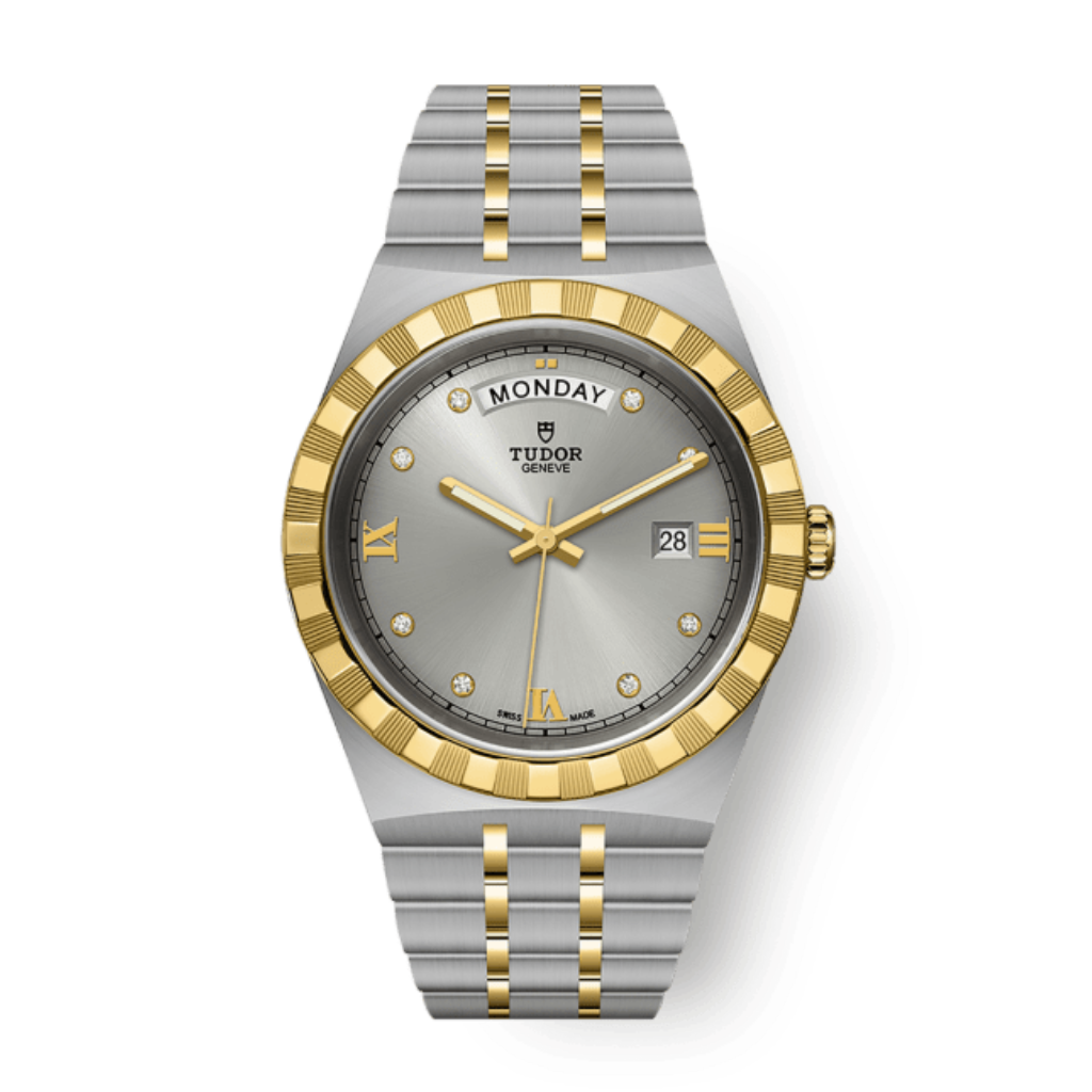 Tudor Tudor Royal 41 mm Silver Dial with Diamonds Stainless Steel Bracelet M28603-0002 - WATCHXNYC