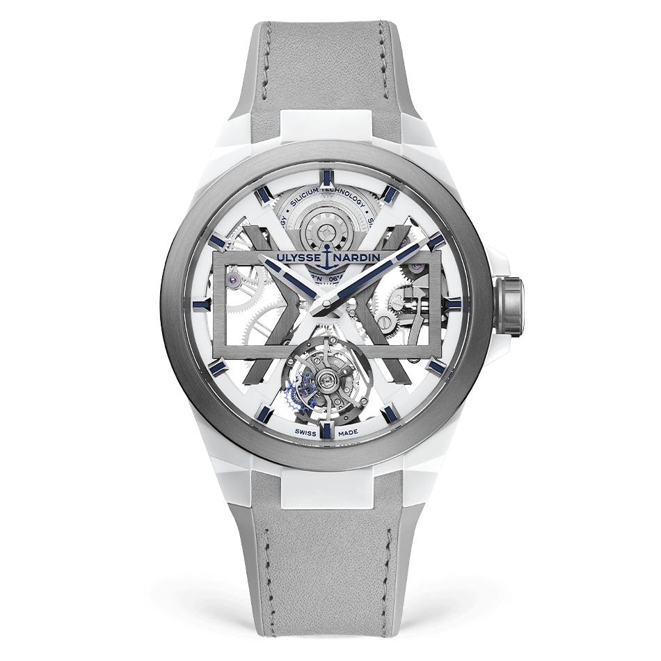 Ulysse Nardin Blast Tourbillon 45 mm Silver Dial Titanium / Ceramic Leather Strap 1723-400/00 - WATCHXNYC