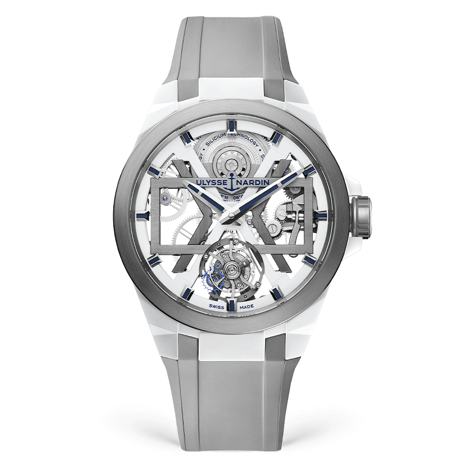 Ulysse Nardin Blast Tourbillon 45 mm Silver Dial Titanium / Ceramic Rubber Strap 1723-400-3A/00 - WATCHXNYC