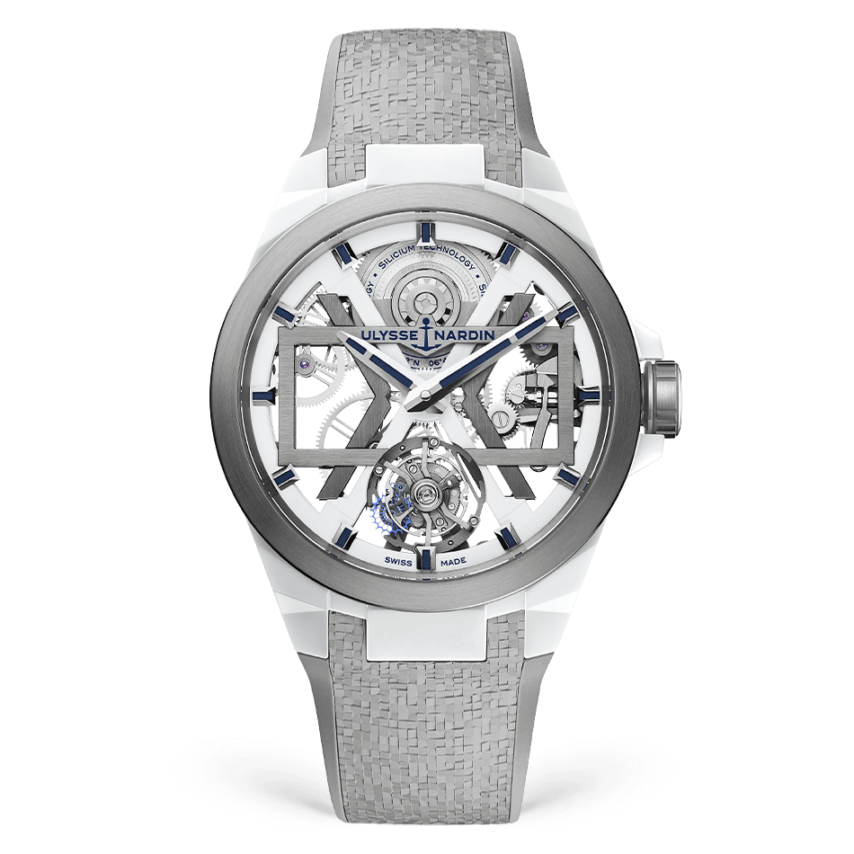 Ulysse Nardin Blast Tourbillon 45 mm Silver Dial Titanium / Ceramic Rubber Strap 1723-400-3B/00 - WATCHXNYC