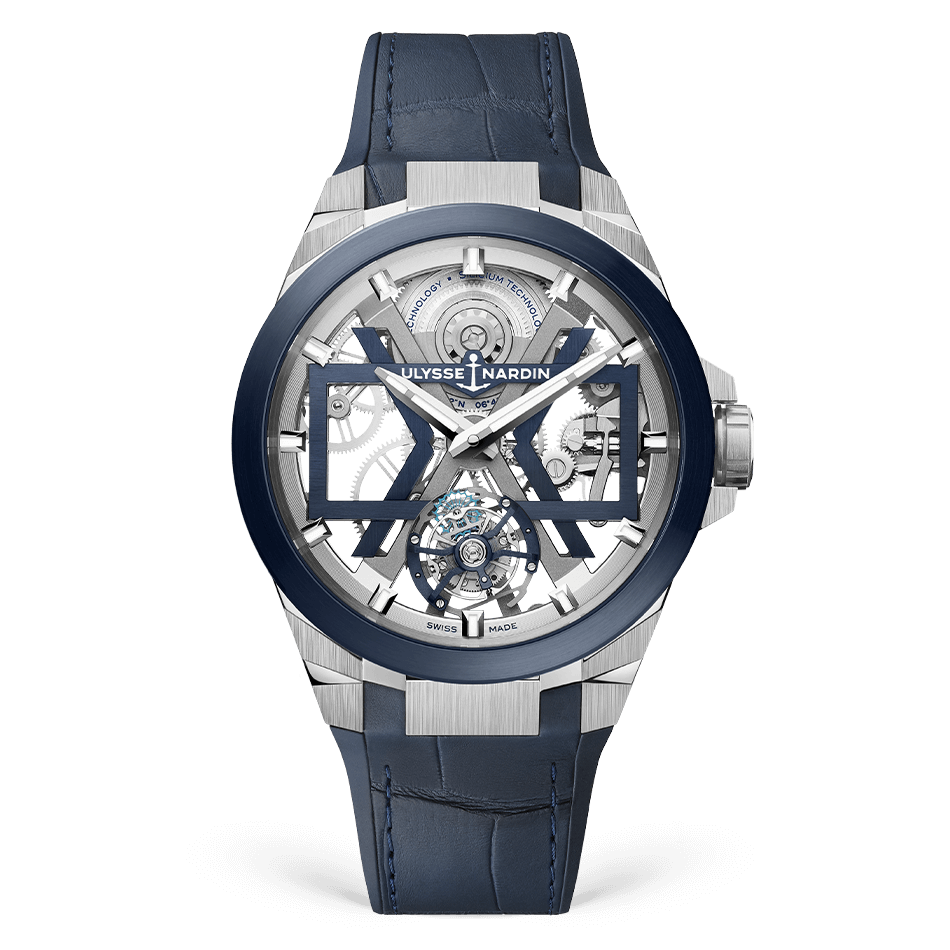 Ulysse Nardin Blast Tourbillon 45 mm Silver Dial Titanium Leather Strap 1723-400/03 - WATCHXNYC