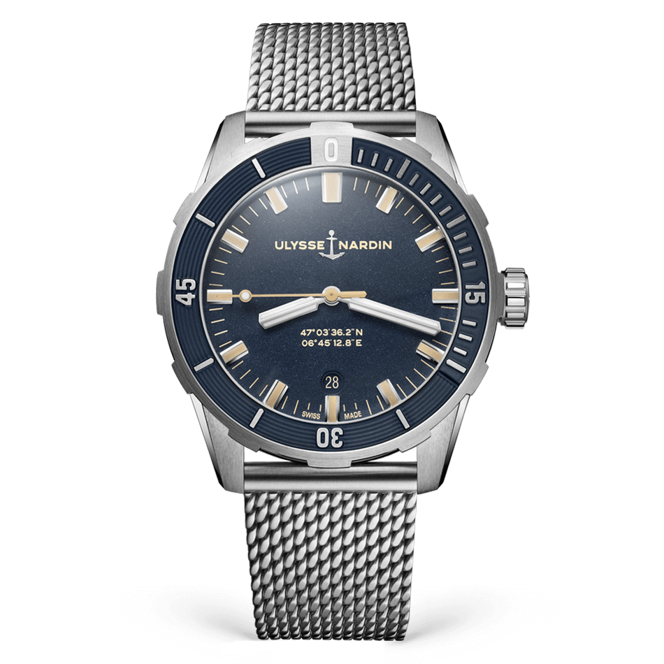 Ulysse Nardin Diver 42 mm Dark Blue Dial Stainless Steel Bracelet 8163-175-7MIL/93 - WATCHXNYC