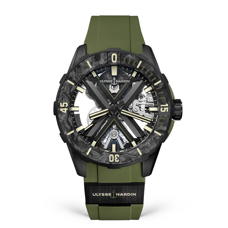 Ulysse Nardin Diver X Skeleton OPS 44 mm Silver Dial Titanium Rubber Strap 3723-170-2C/3A - WATCHXNYC