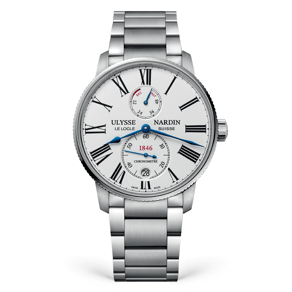 Ulysse Nardin Marine Torpilleur 42 mm Silver Dial Stainless Steel Bracelet 1183-310-7M/40 - WATCHXNYC