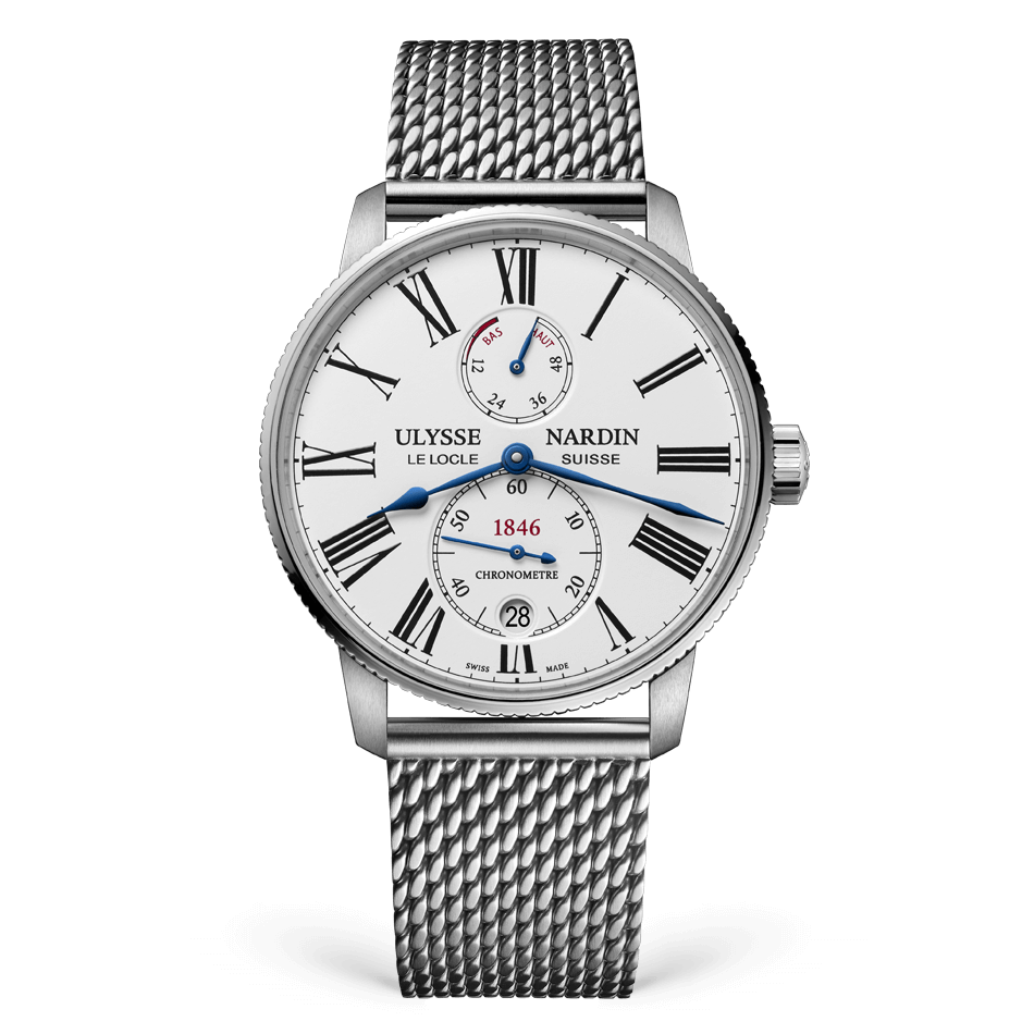 Ulysse Nardin Marine Torpilleur 42 mm Silver Dial Stainless Steel Bracelet 1183-310-7MIL/40 - WATCHXNYC