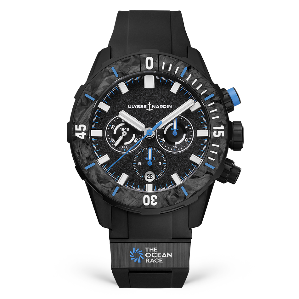Ulysse Nardin The Ocean Race Diver Chronograph 44 mm Black Dial Titanium Rubber Strap 1503-170LE-2A-TOR/3A - WATCHXNYC