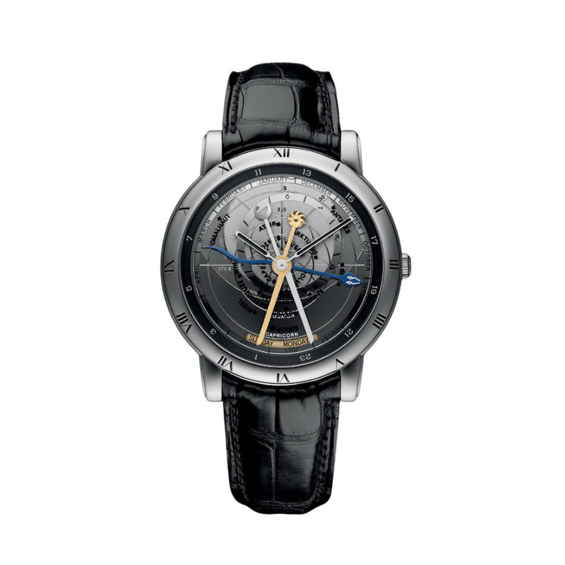 Ulysse Nardin Trilogy 41 mm Esfera plateada Correa de piel platino 999-70