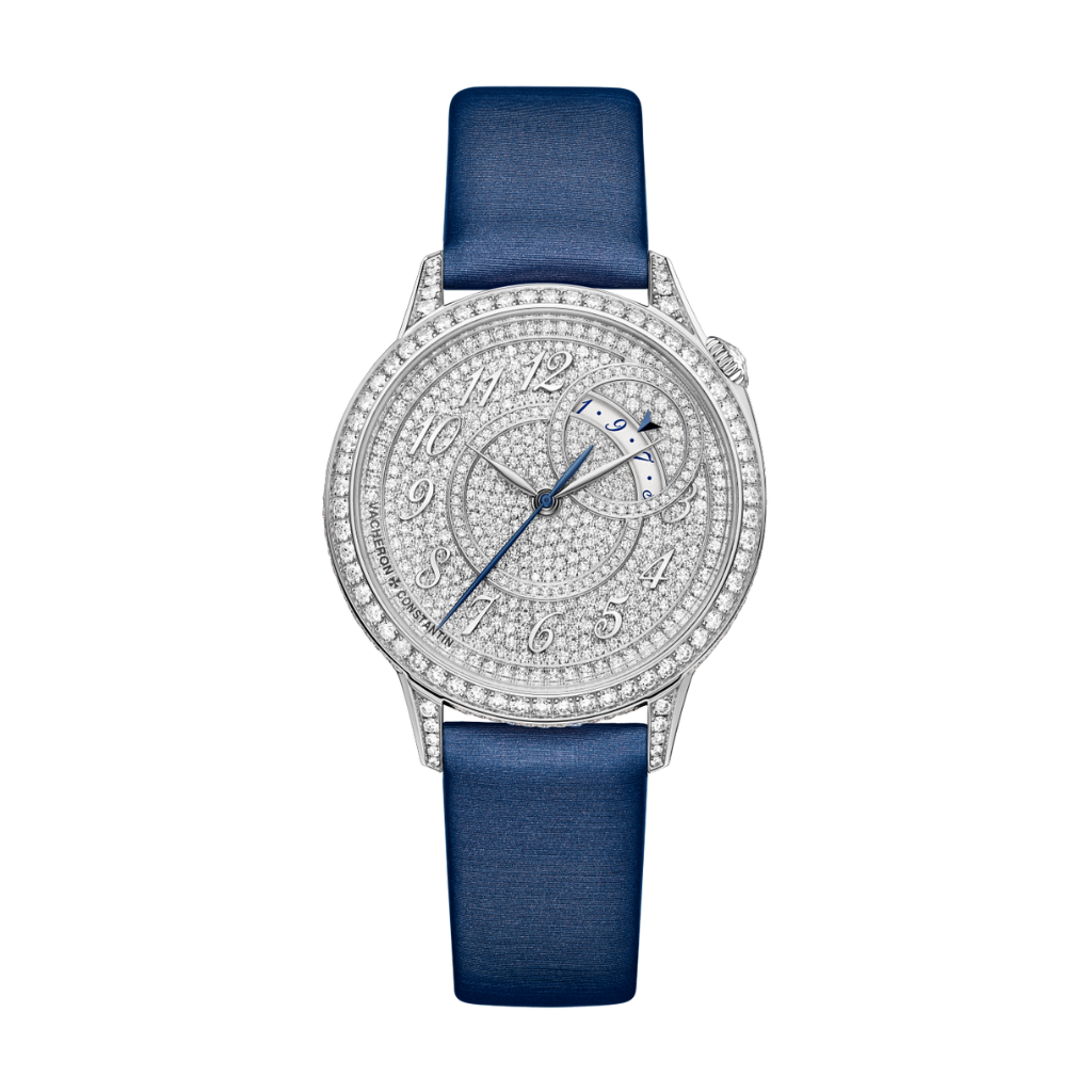 Vacheron Constantin Égérie self-winding 35 mm with Diamonds Dial White Gold Satin Strap 4606F/000G-B649 - WATCHXNYC