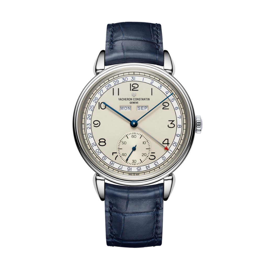 Vacheron Constantin Historiques Triple calendrier 1942 40 mm Silver Dial Stainless Steel   Leather Strap 3110V/000A-B426 - WATCHXNYC