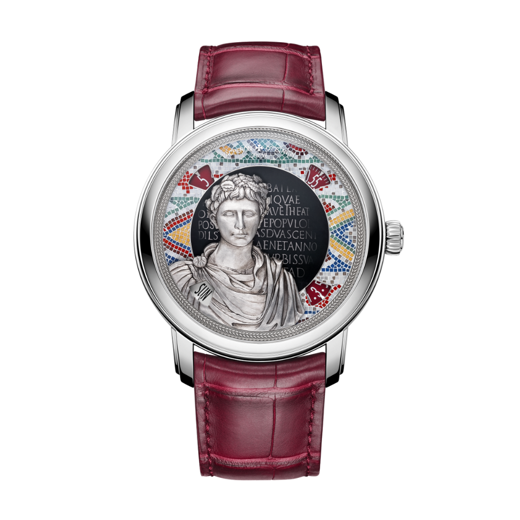 Vacheron Constantin Métiers d'Art Tribute to great civilisations - Buste d'Auguste 42 mm Silver Dial White Gold   Leather Strap 7620A/000G-B929 - WATCHXNYC