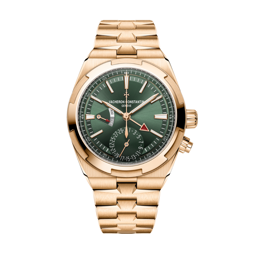 Vacheron Constantin Overseas dual time 41 mm Green Dial 18K Pink Gold Bracelet 7920V/210R-B965 - WATCHXNYC