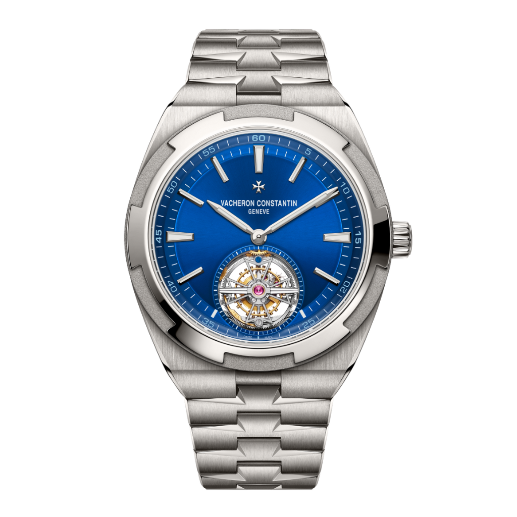 Vacheron Constantin Overseas tourbillon 42.5 mm Blue Dial Titanium Bracelet 6000V/210T-H032 - WATCHXNYC