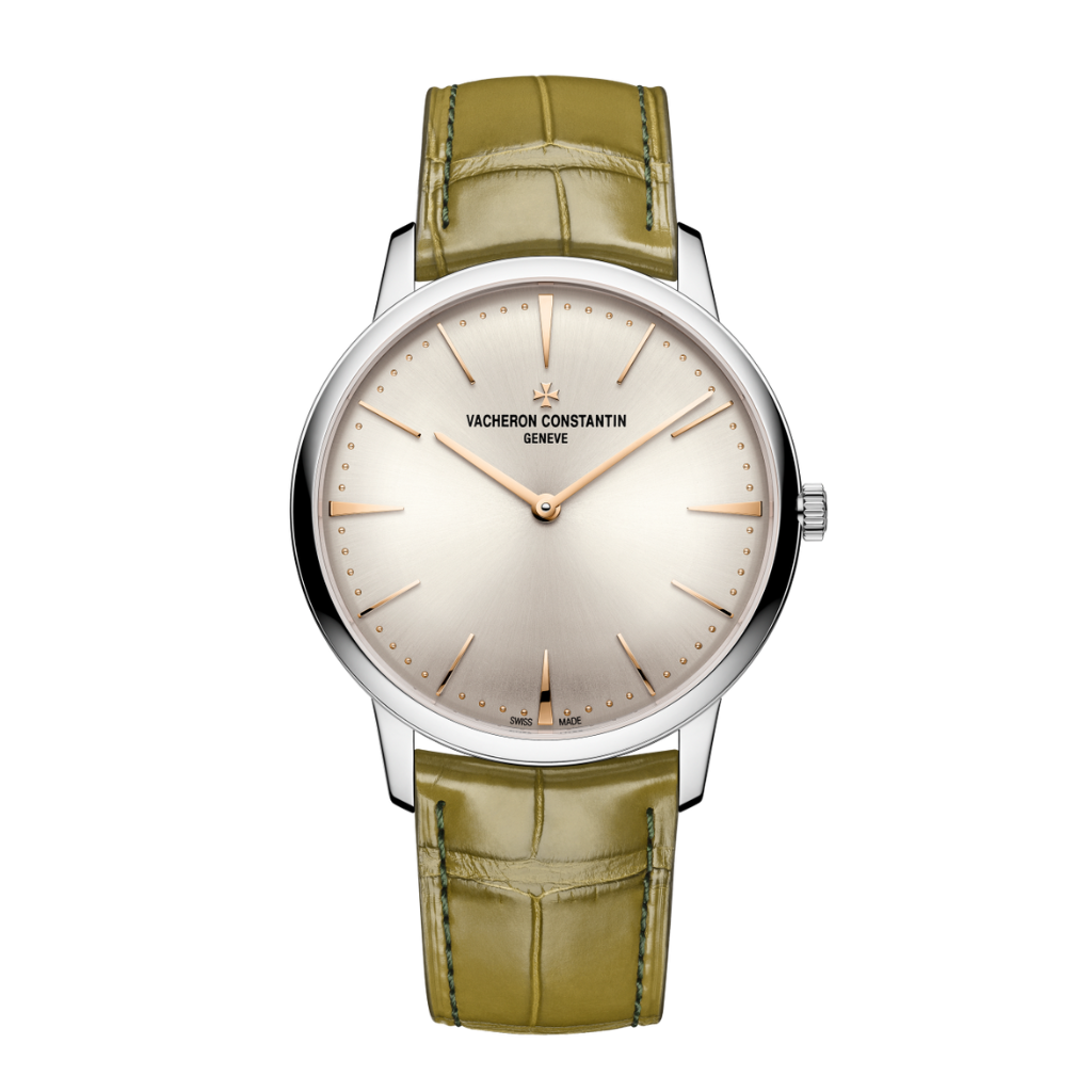 Vacheron Constantin Patrimony manual-winding 39 mm Silver Dial White Gold   Leather Strap 1410U/000G-H017 - WATCHXNYC