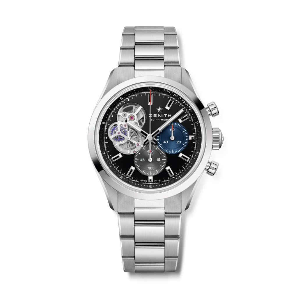 Zenith CHRONOMASTER OPEN 39.5 mm Black Dial Stainless Steel Bracelet 03.3300.3604/21.M3300 - WATCHXNYC