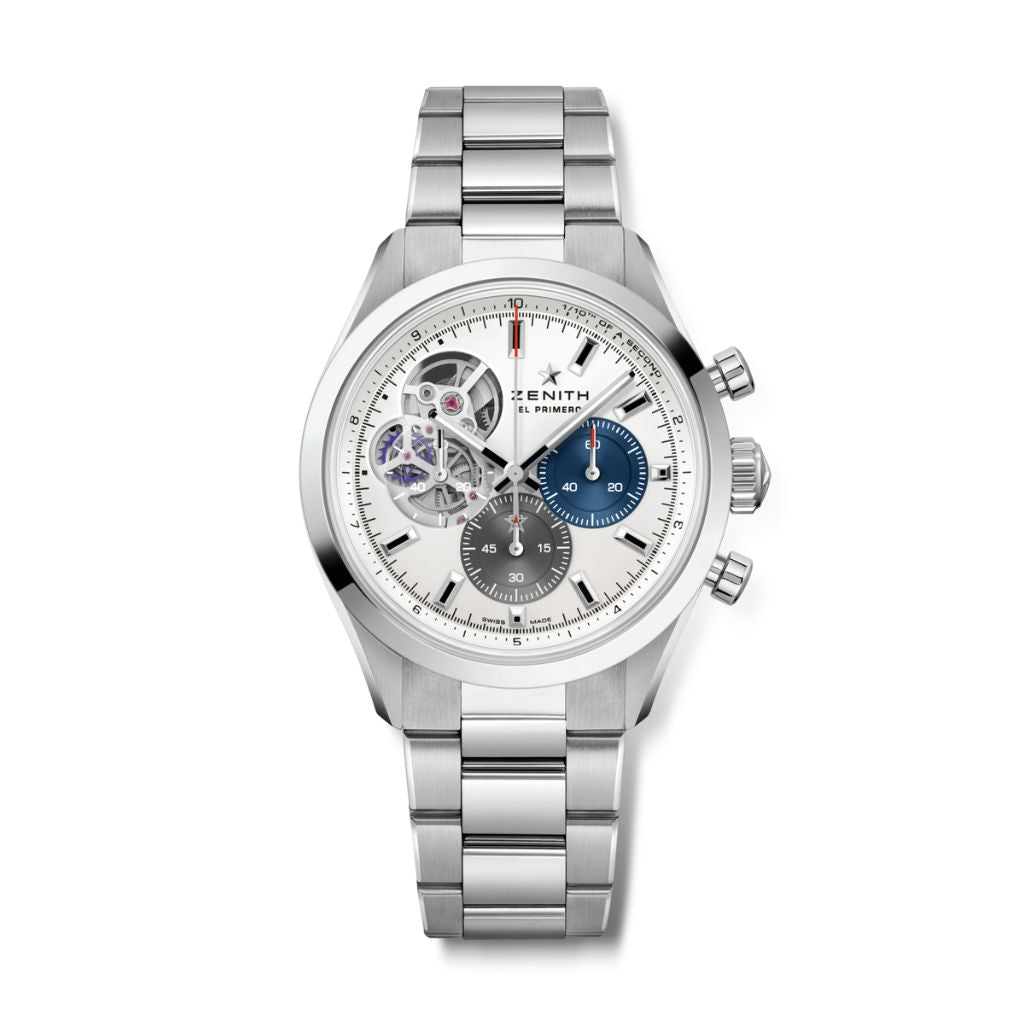 Zenith CHRONOMASTER OPEN 39.5 mm Silver Dial Stainless Steel Bracelet 03.3300.3604/69.M3300 - WATCHXNYC