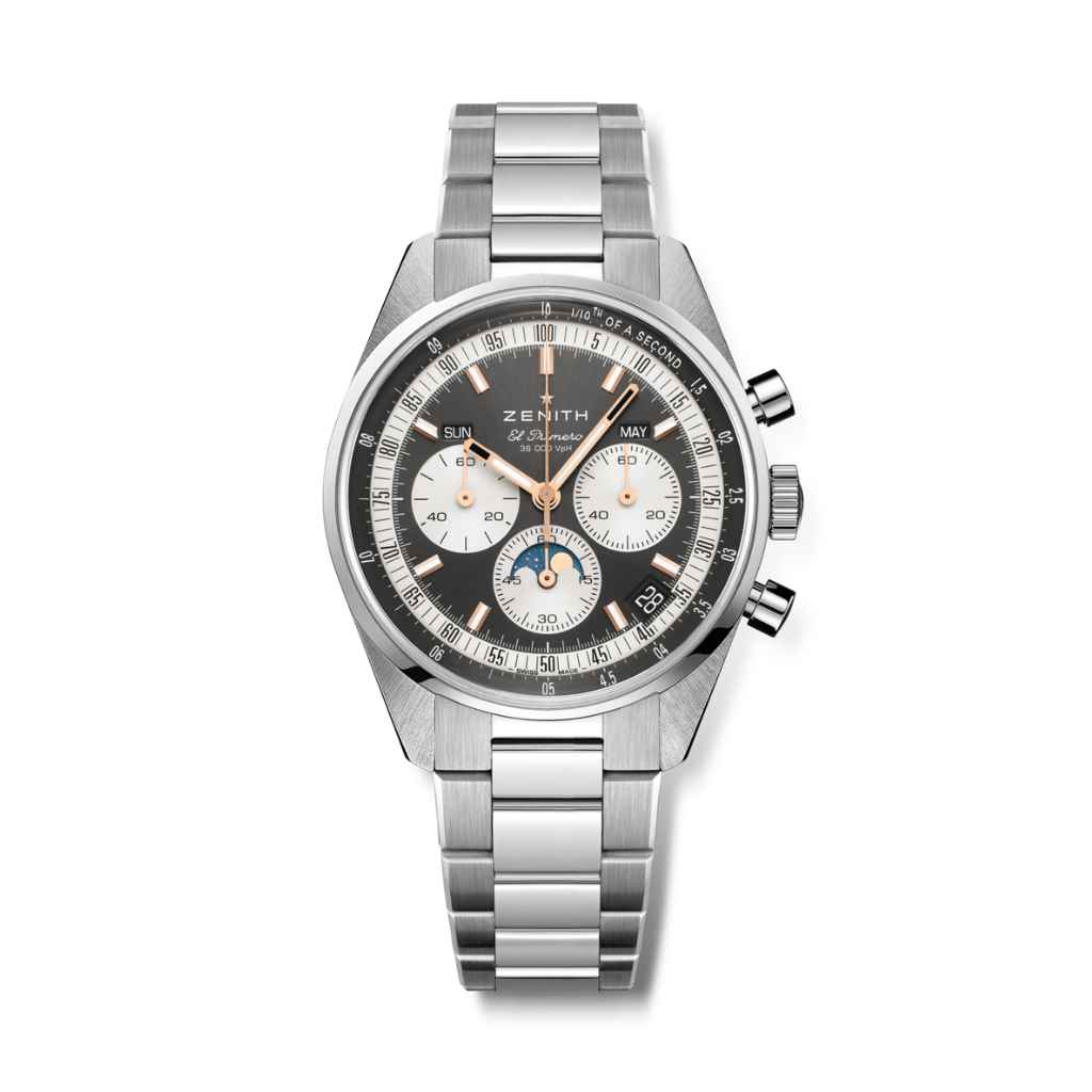 Zenith CHRONOMASTER ORIGINAL 38 mm Grey Dial Stainless Steel Bracelet 03.3400.3610/39.M3200 - WATCHXNYC