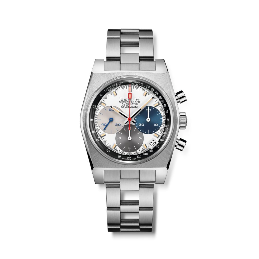 Zenith CHRONOMASTER REVIVAL EL PRIMERO A3817 37 mm White Dial Stainless Steel Bracelet 03.A384.400/3817.M3817 - WATCHXNYC