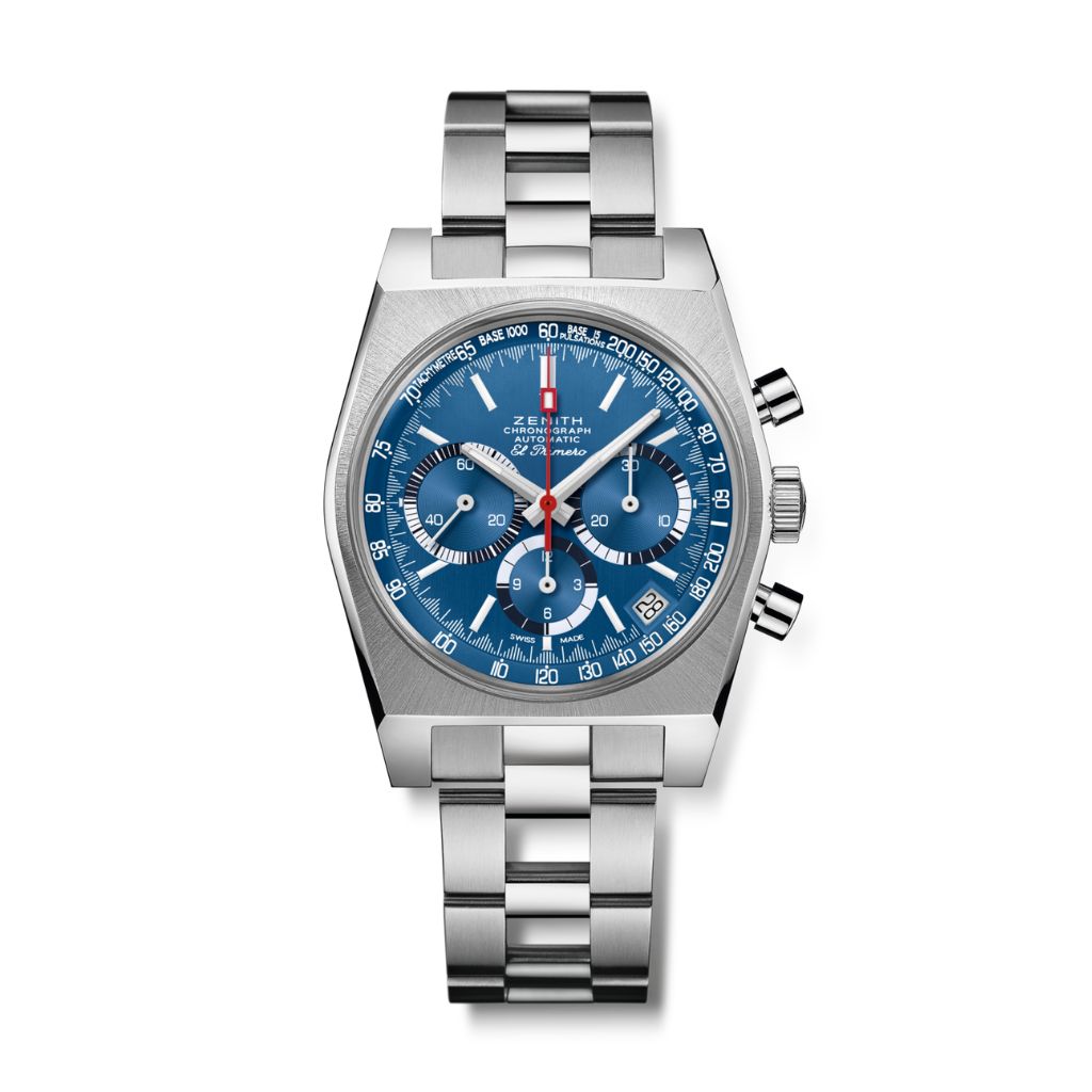 Zenith CHRONOMASTER REVIVAL EL PRIMERO A3818 "AIRWEIGHT COVER GIRL" 37 mm Blue Dial Brushed Titanium Bracelet 95.A3818.400/51.M3818 - WATCHXNYC