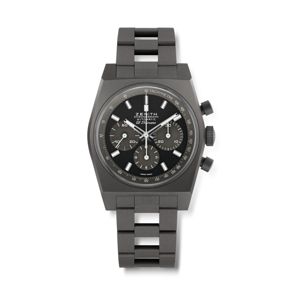 Zenith CHRONOMASTER REVIVAL SHADOW 37 mm Black Dial Titanium Bracelet 97.T384.4061/21.M384 - WATCHXNYC