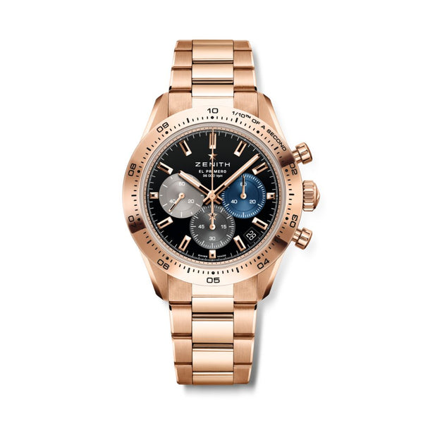 Zenith CHRONOMASTER SPORT 41 mm Black Dial 18k Rose Gold Bracelet