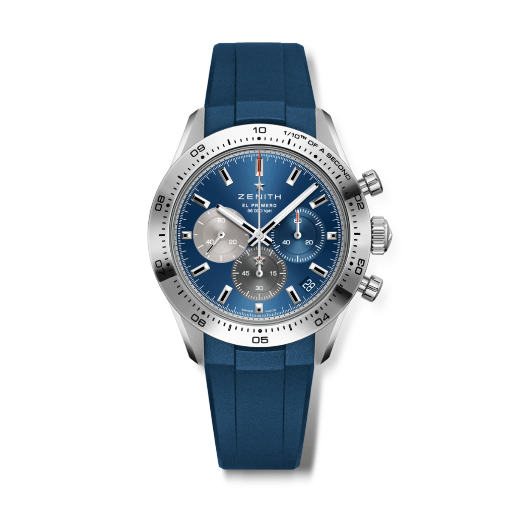 Zenith CHRONOMASTER SPORT 41 mm Blue Dial Stainless Steel Rubber Strap 03.3114.3600/51.R950 - WATCHXNYC