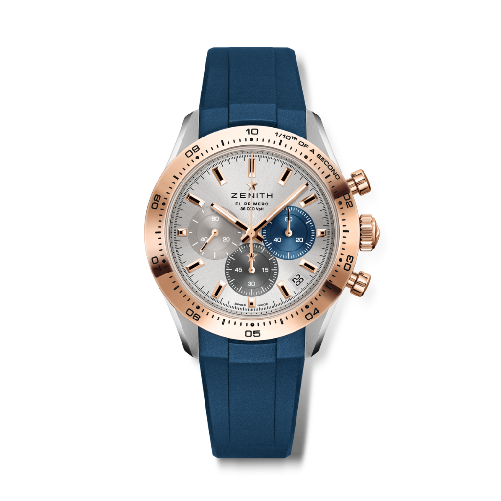 Zenith CHRONOMASTER SPORT 41 mm Silver Dial 18K Rose Gold And Stainless Steel Rubber Strap 51.3100.3600/69.R950 - WATCHXNYC