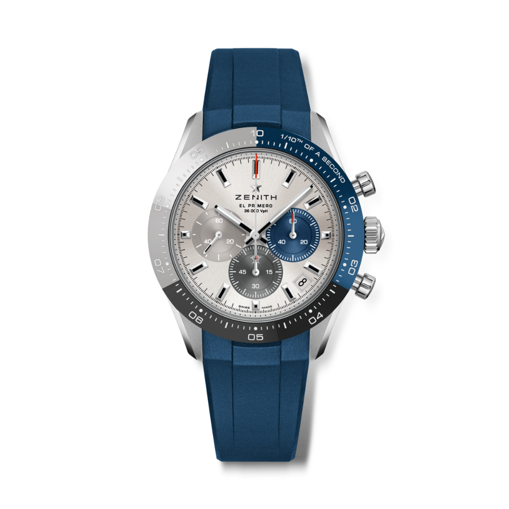 Zenith CHRONOMASTER SPORT 41 mm Silver Dial Stainless Steel with Tricolor Ceramic Rubber Strap 03.3103.3600/69.R950 - WATCHXNYC