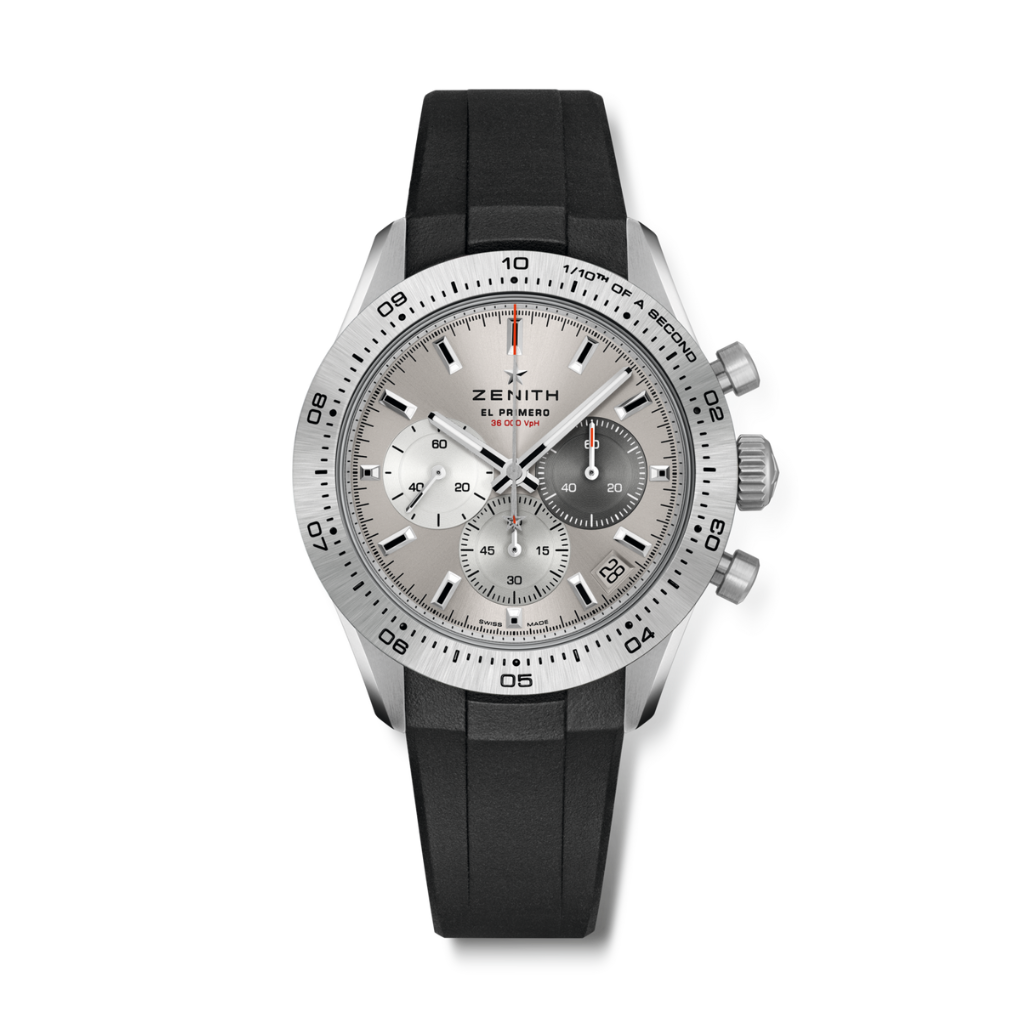 Zenith CHRONOMASTER SPORT 41 mm Silver Dial Titanium Rubber Strap 95.3100.3600/39.R951 - WATCHXNYC