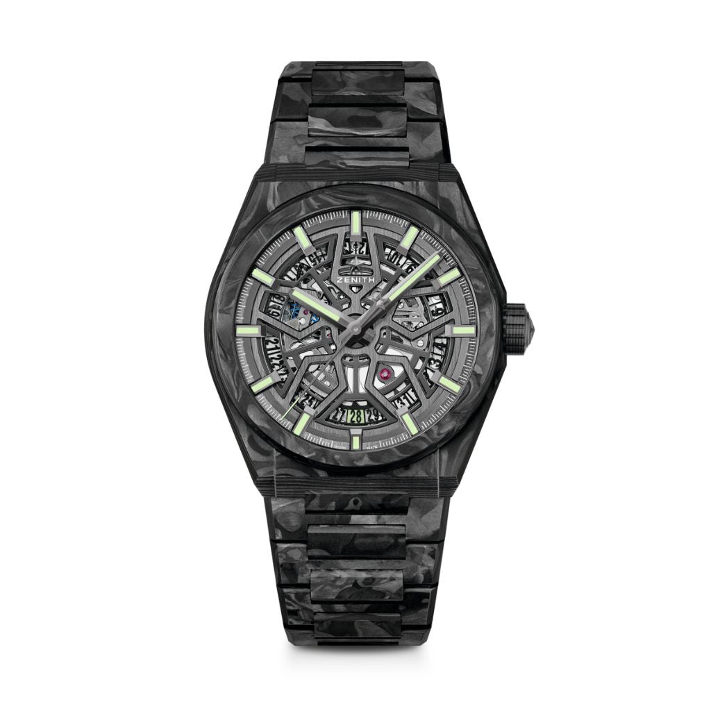 Zenith DEFY CLASSIC 41 mm Silver Dial Carbon Bracelet 10.9001.670/80.M9000 - WATCHXNYC