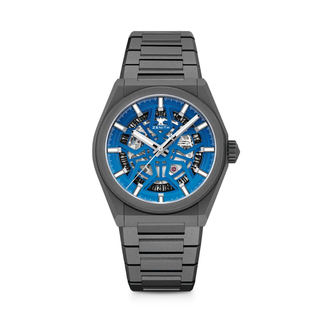 Zenith DEFY CLASSIC NIGHT SURFER 41 mm Blue Dial Microblasted Titanium Bracelet 97.9000.670/26.M9000 - WATCHXNYC