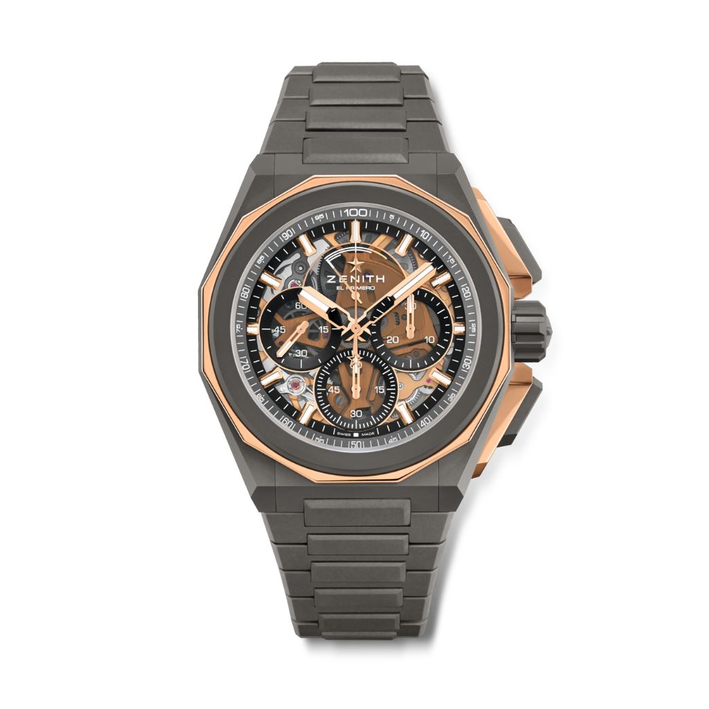 Zenith DEFY EXTREME 45 mm Black Dial Microblasted Titanium with 18k Rose Gold Bracelet 87.9100.9004/03.I001 - WATCHXNYC