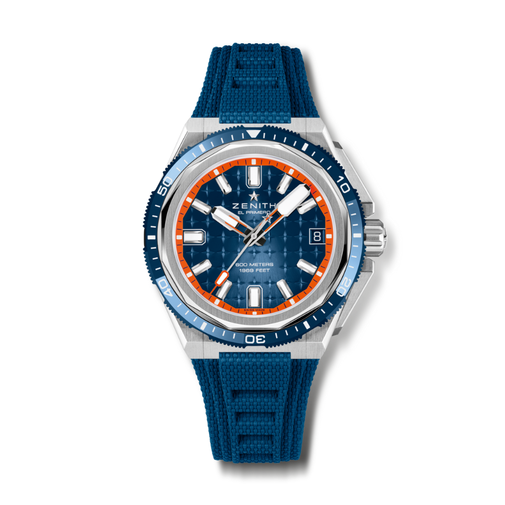 Zenith DEFY EXTREME DIVER 42.5 mm Blue Dial Brushed Titanium Fabric Strap 95.9601.3620/51.I301 - WATCHXNYC
