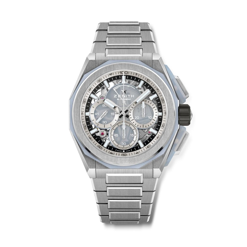 Zenith DEFY Extreme Glacier 45 mm Silver Dial Brushed Titanium Bracelet 95.9201.9004/25.I001 - WATCHXNYC