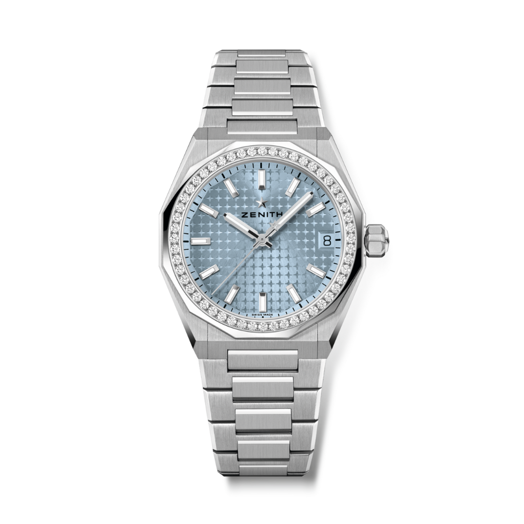 Zenith DEFY SKYLINE 36 mm Ice Blue Dial with Diamonds Stainless Steel Bracelet 16.9400.670/15.I001 - WATCHXNYC
