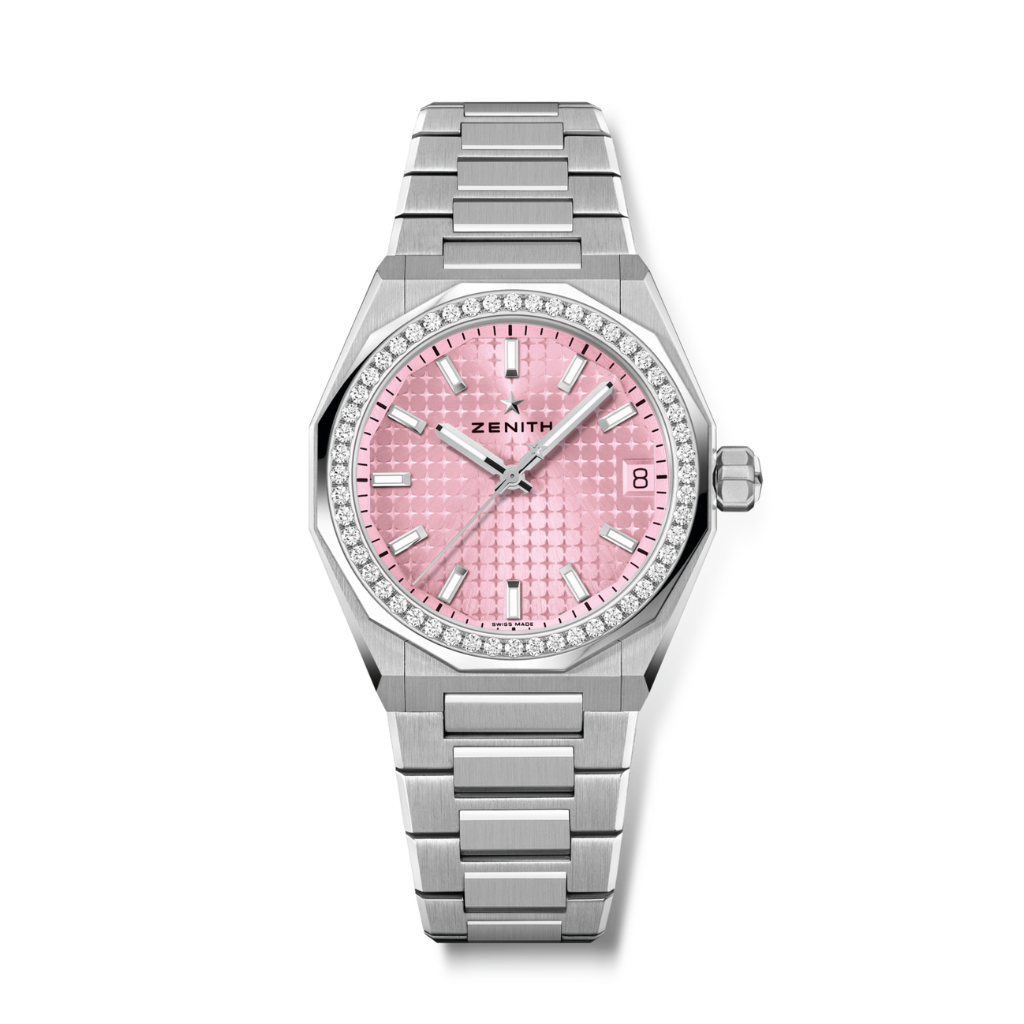 Zenith DEFY SKYLINE 36 mm Pink Dial with Diamonds Stainless Steel Bracelet 16.9400.670/18.I001 - WATCHXNYC