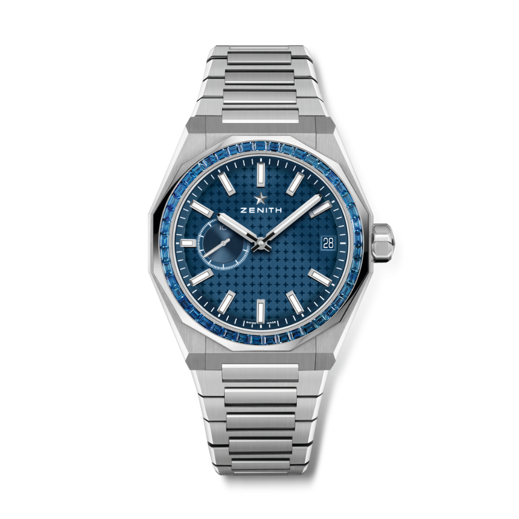 Zenith DEFY Skyline Sapphire 41 mm Blue Dial with Diamonds Stainless Steel Bracelet 16.9300.3620/51.I001 - WATCHXNYC