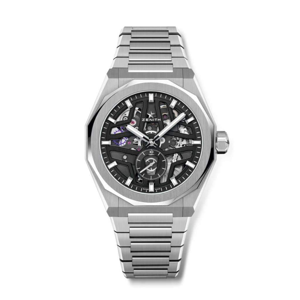 Zenith DEFY Skyline Skeleton 41 mm Black Dial Stainless Steel Bracelet 03.9300.3620/78.I001 - WATCHXNYC