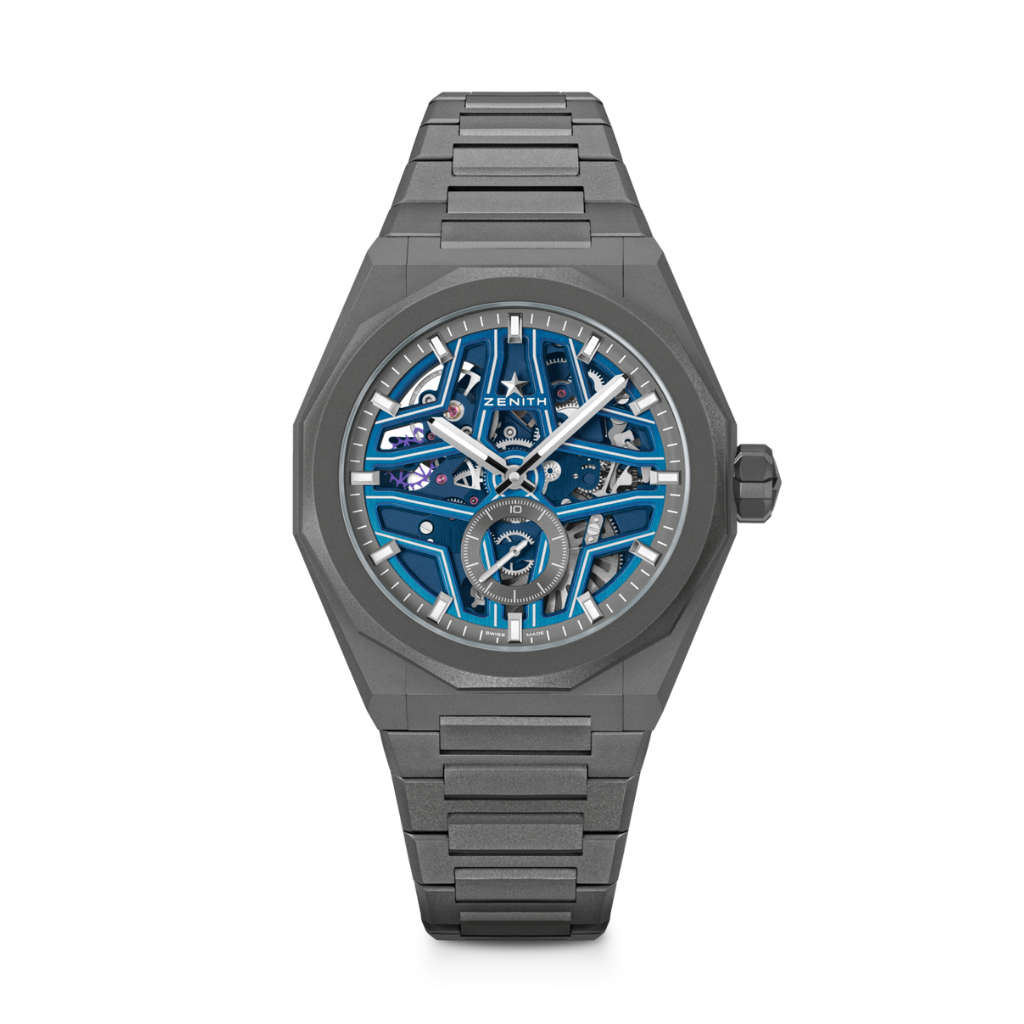 Zenith DEFY Skyline Skeleton 41 mm Blue Dial Microblasted Titanium Bracelet 97.9300.3620/79.I001 - WATCHXNYC
