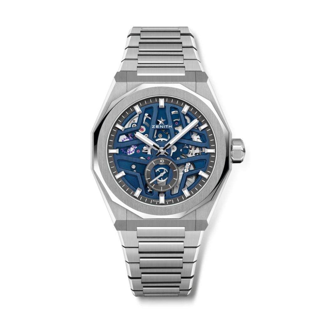 Zenith DEFY Skyline Skeleton 41 mm Blue Dial Stainless Steel Bracelet 03.9300.3620/79.I001 - WATCHXNYC