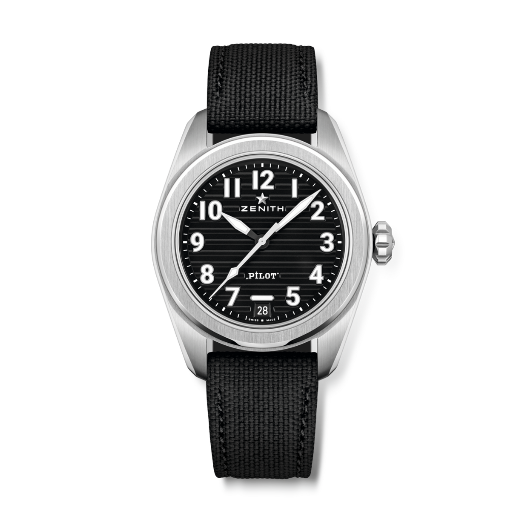 Zenith PILOT Automatic 40 mm Black Dial Stainless Steel Rubber Strap 03.4000.3620/21.I001 - WATCHXNYC