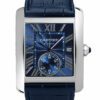 Cartier Tank MC Blue Dial Stainless Steel Men's Watch WSTA0010
