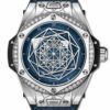 Hublot Big Bang One Click Sang Bleu Steel Blue Diamonds 39mm Watch 465.SX.7179.VR.1204.MXM19