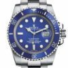 Rolex Submariner Date 18K White Gold Blue Dial Mens Watch 116619LB_GH